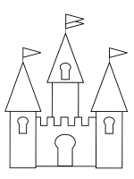A coloring page of middle ages